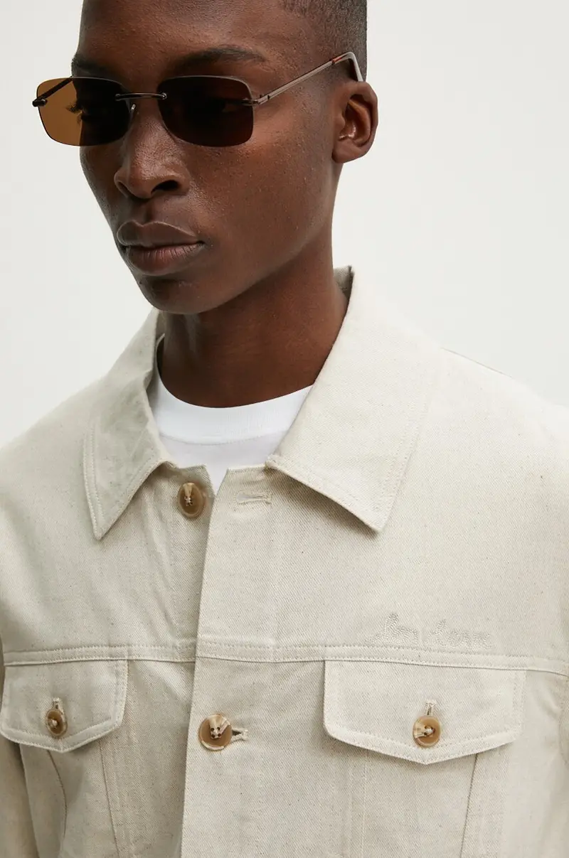 giacca camicia Beige miniatura 4