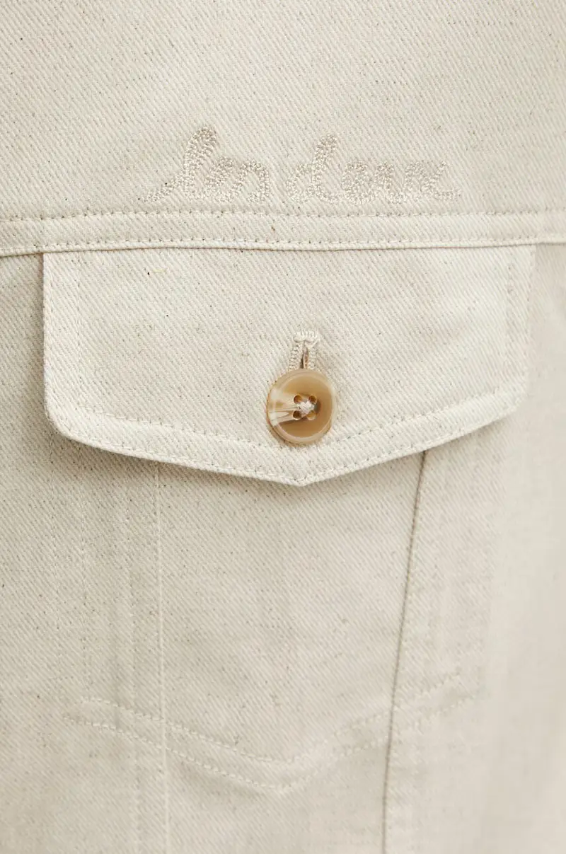 giacca camicia Beige miniatura 5