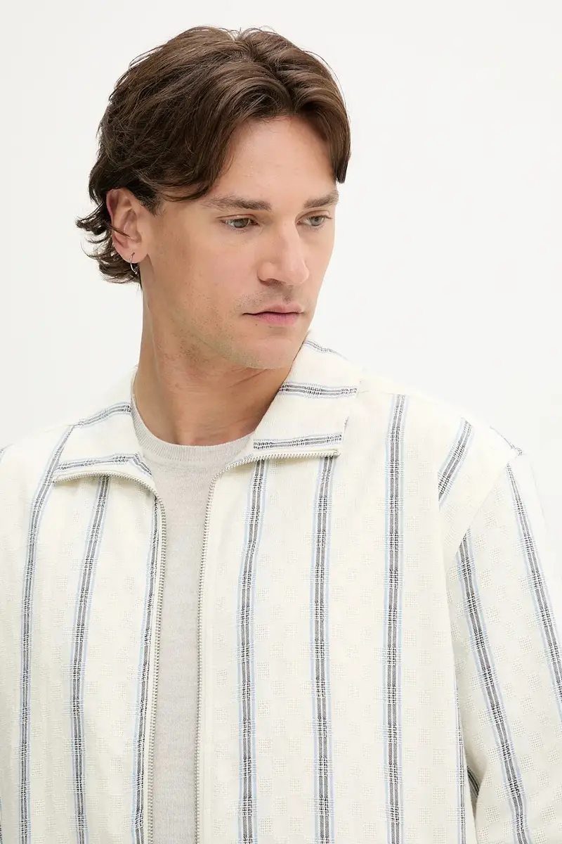 giacca in cotone colore beige 1000131 miniatura 4