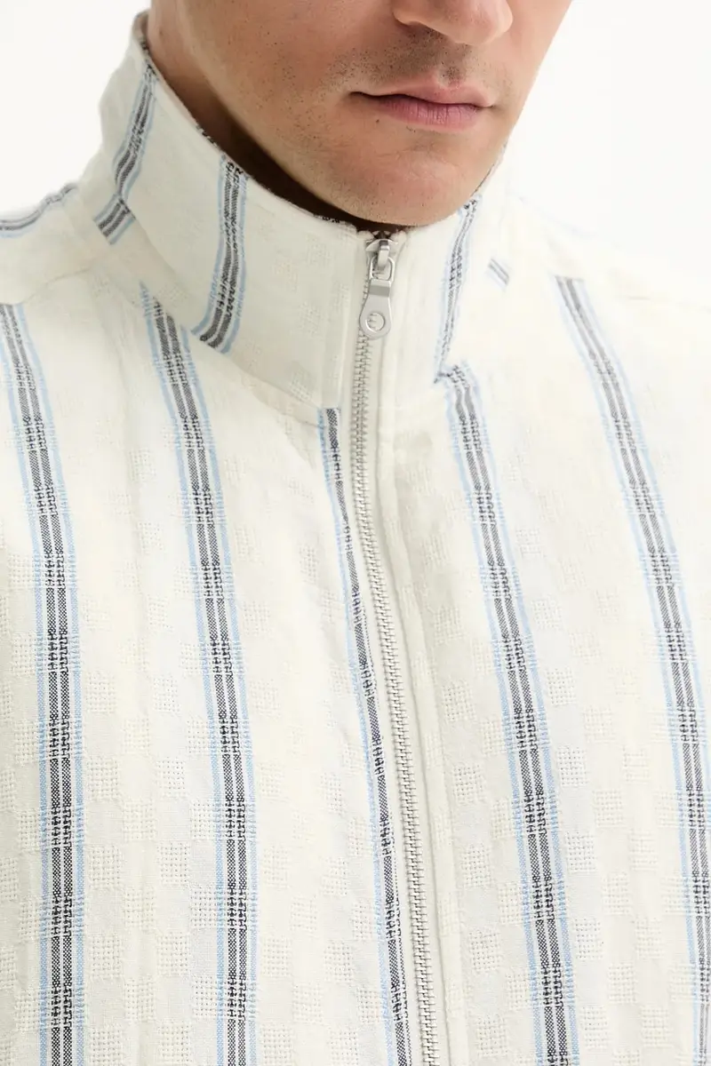 giacca in cotone colore beige 1000131 miniatura 5