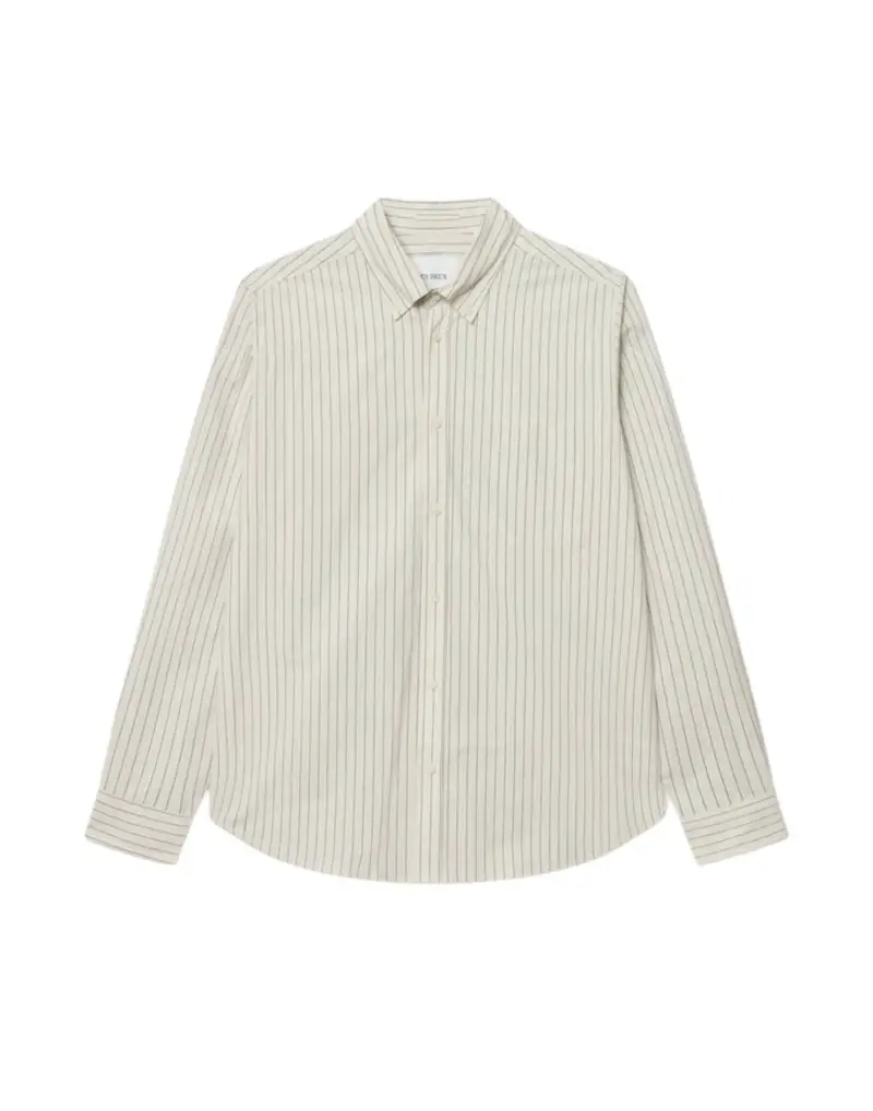 Kent Stripe Poplin Shirt Camicia a righe in cotone - Ivory S