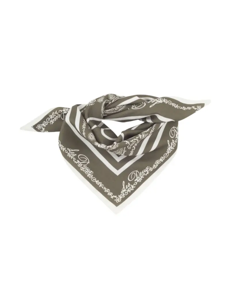 Paisley Neckerchief bandana - military olive One Size