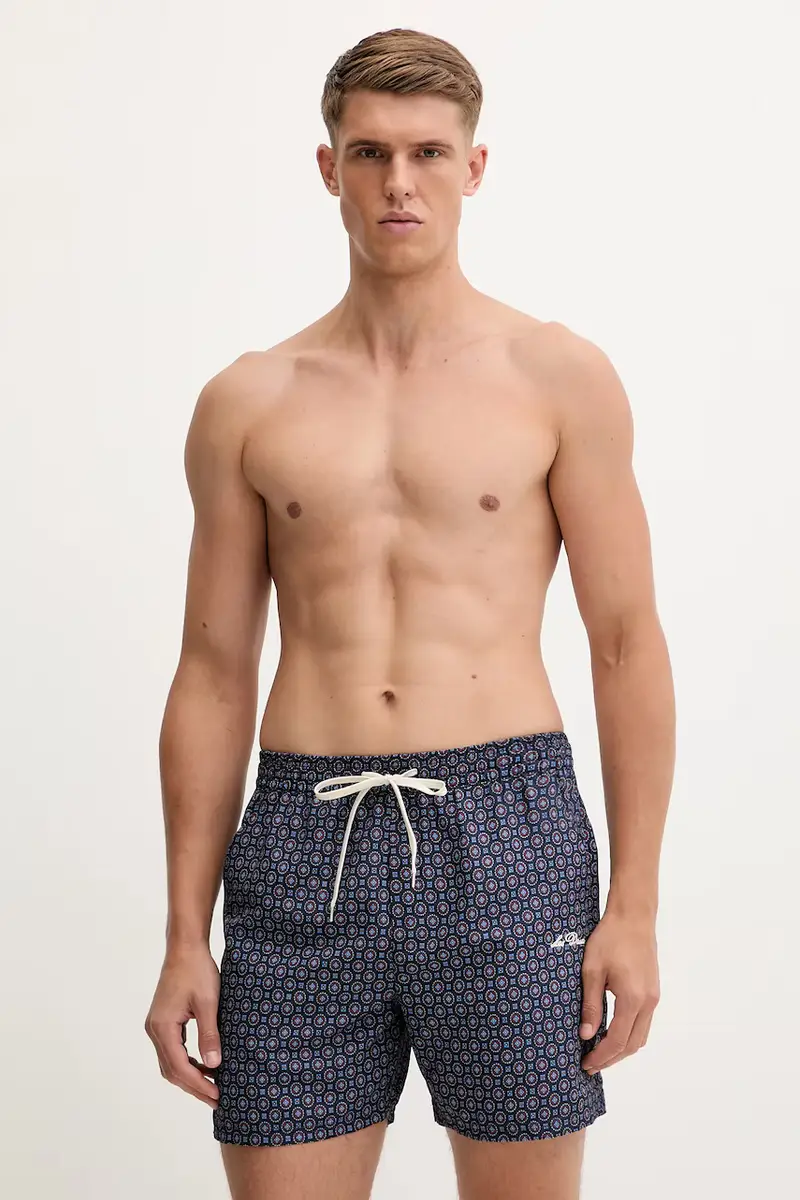 pantaloncini da bagno colore blu navy LDM540029