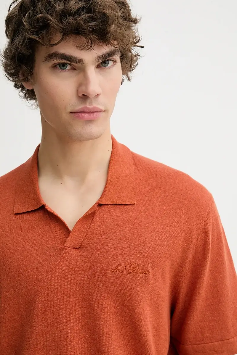 Les Deux Polo Uomo Arancione 2885086 miniatura 4