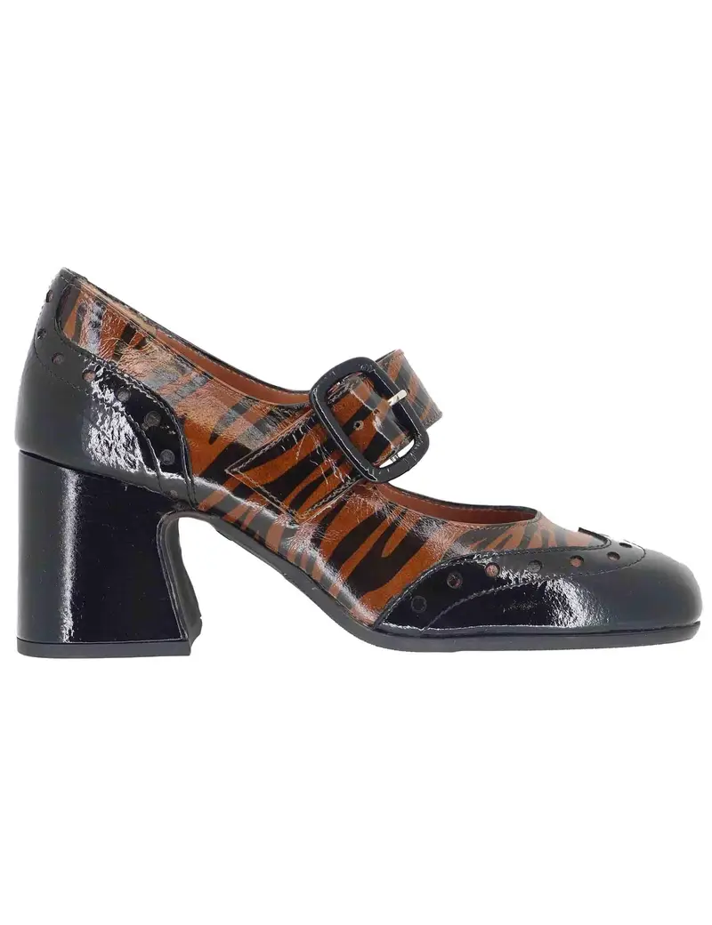Decollete in vernice animalier con fibbia Donna 5122Z 001