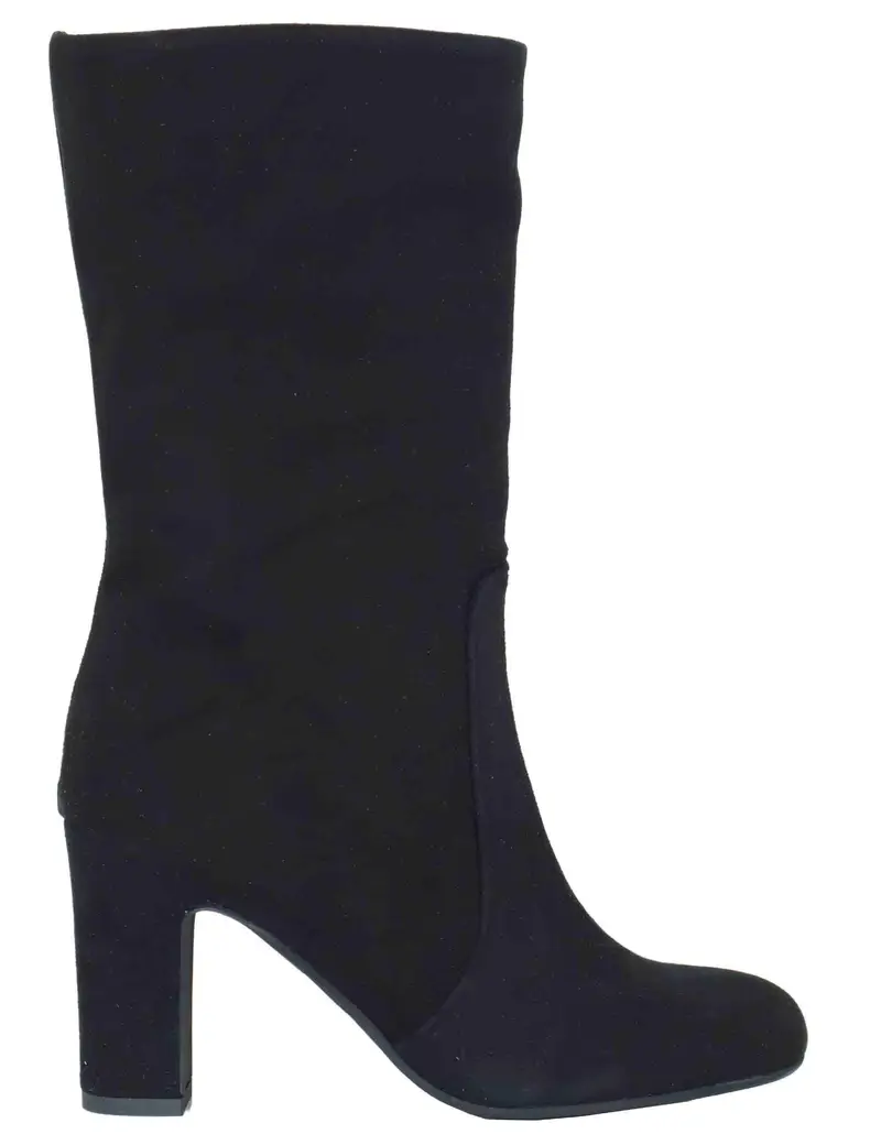 Stivaletti in camoscio nero tacco alto Donna 3350 001