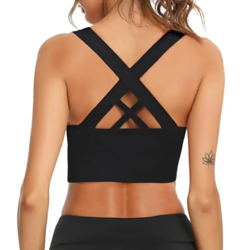 LEVERSIC Reggiseno Sportivo Fitness Senza Ferretto Push Up