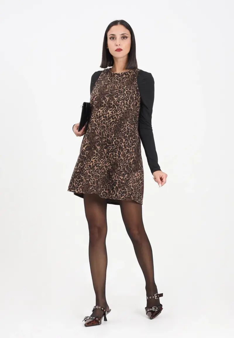 Abito corto 90s Shift Lightweight marrone da donna miniatura 2