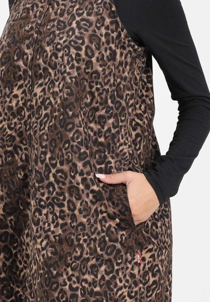 Abito corto 90s Shift Lightweight marrone da donna miniatura 3