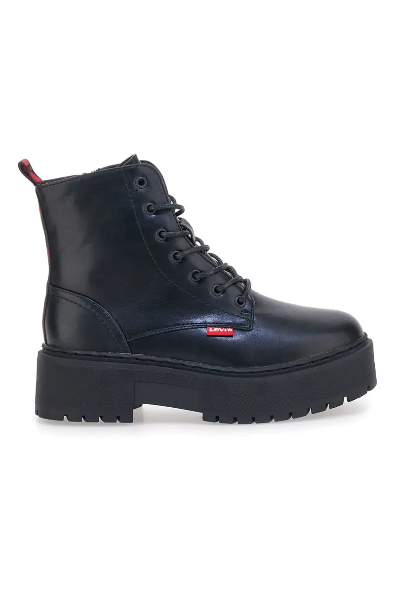 Anfibi neri platform con zip laterale e dettagli logati Levi's VCOO0021S [NERO]