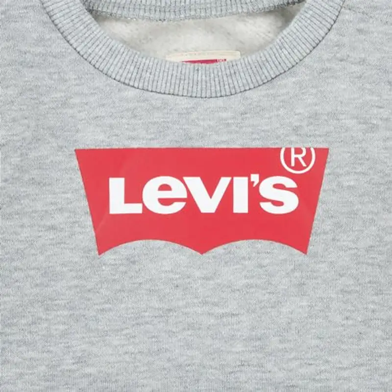 Levi's Batwing Crewneck Sweatshirt Bimbo, Grigio (Grey Heather), 9 Mesi miniatura 3