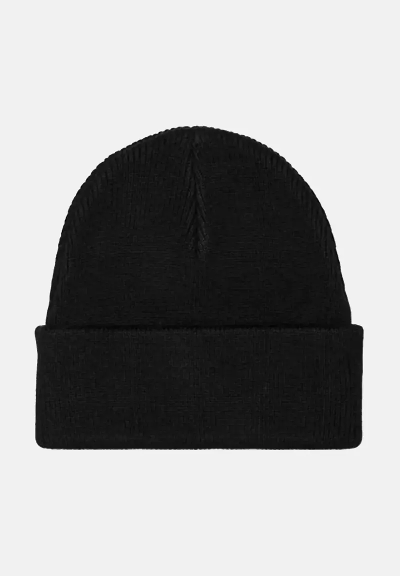 Berretto di lana Backpatch nero per uomo e donna miniatura 2