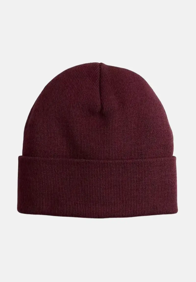 Berretto di lana Slouchy bordeaux per uomo e donna miniatura 2