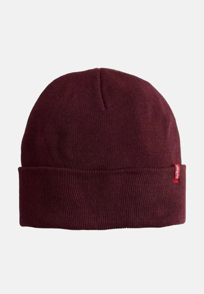 Berretto di lana Slouchy bordeaux per uomo e donna