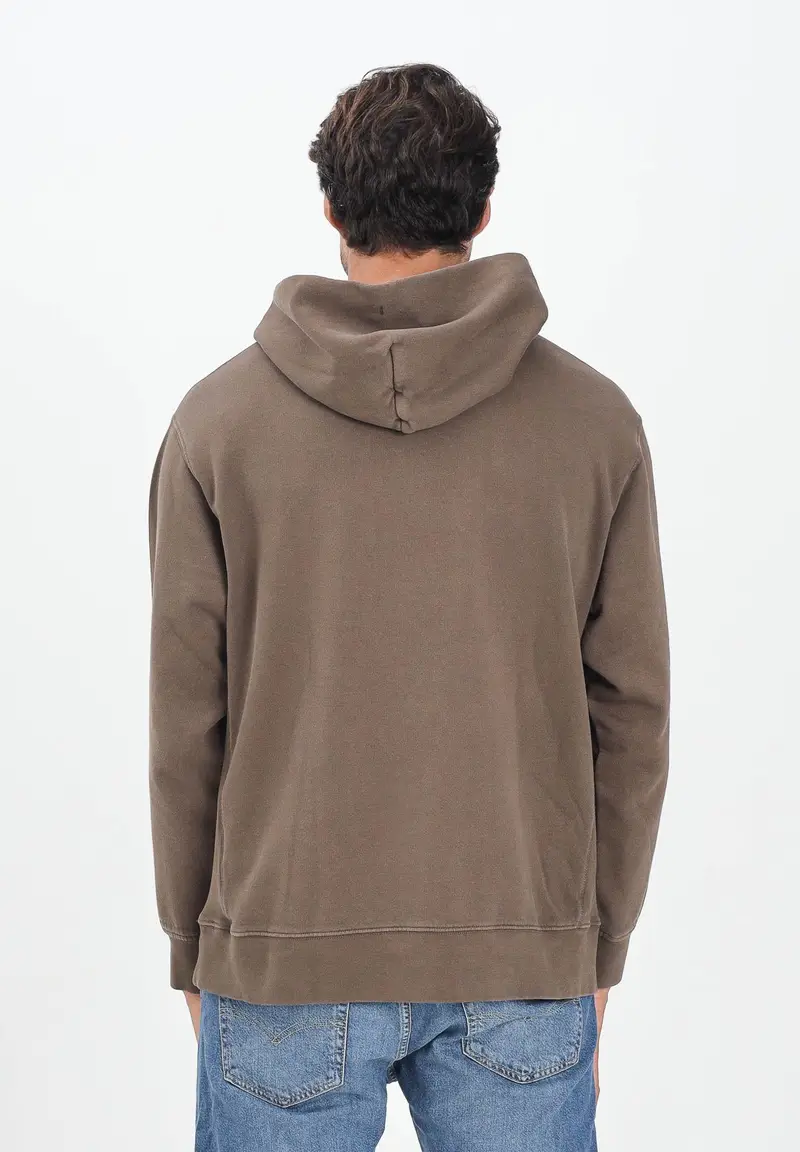 Felpa con cappuccio Authentic marrone da uomo miniatura 3