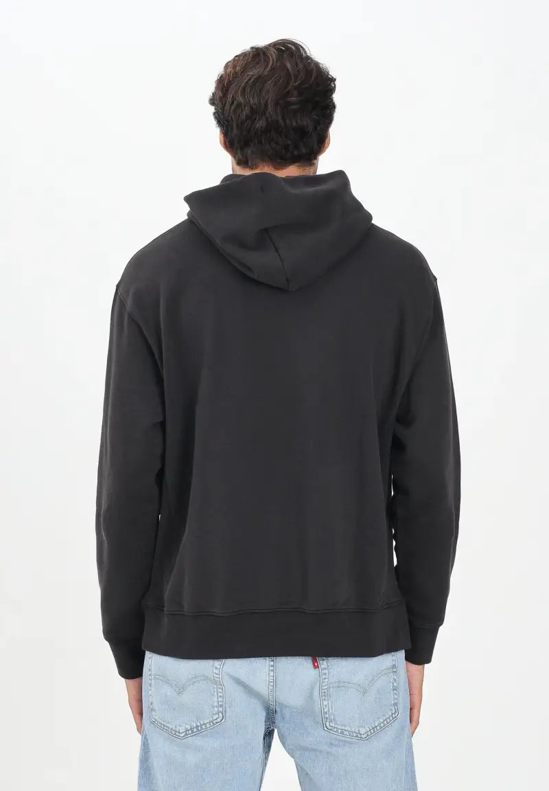 Felpa con cappuccio Authentic nera da uomo miniatura 3