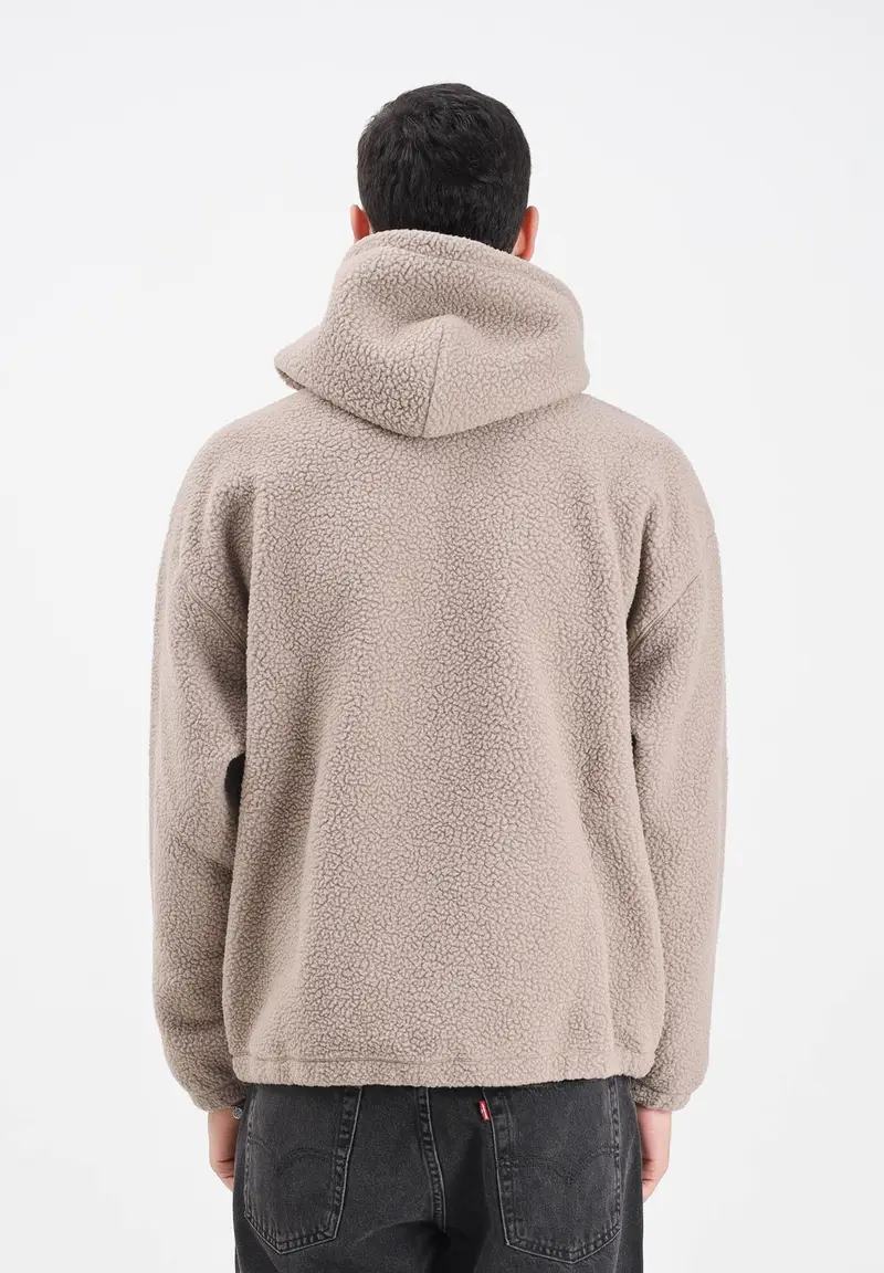 Felpa con cappuccio Cozy Up beige da uomo miniatura 3