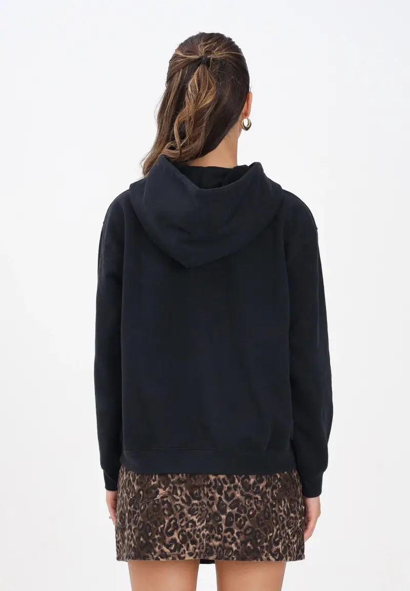 Felpa con cappuccio Everyday nera da donna miniatura 3