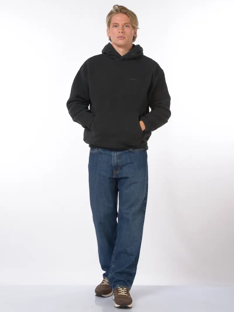 felpa da uomo Levi s® teddy con cappuccio NERO miniatura 2