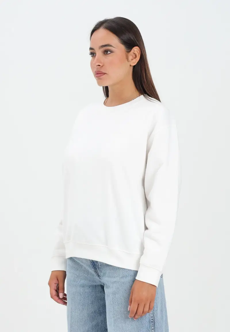 Felpa girocollo Everyday bianca da donna