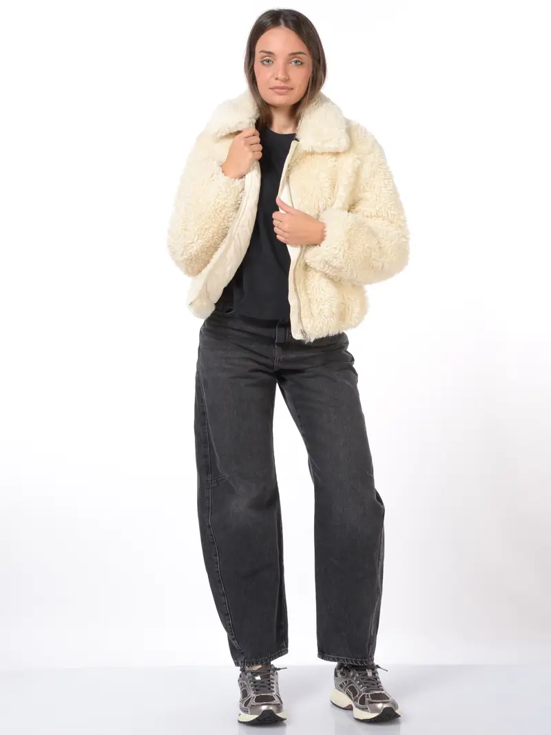 giubbino da donna Levi s® teddy collo a camicia BEIGE miniatura 2