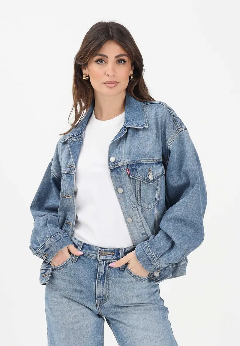LEVI S Giubbotto Trucker in denim medio da donna miniatura 2
