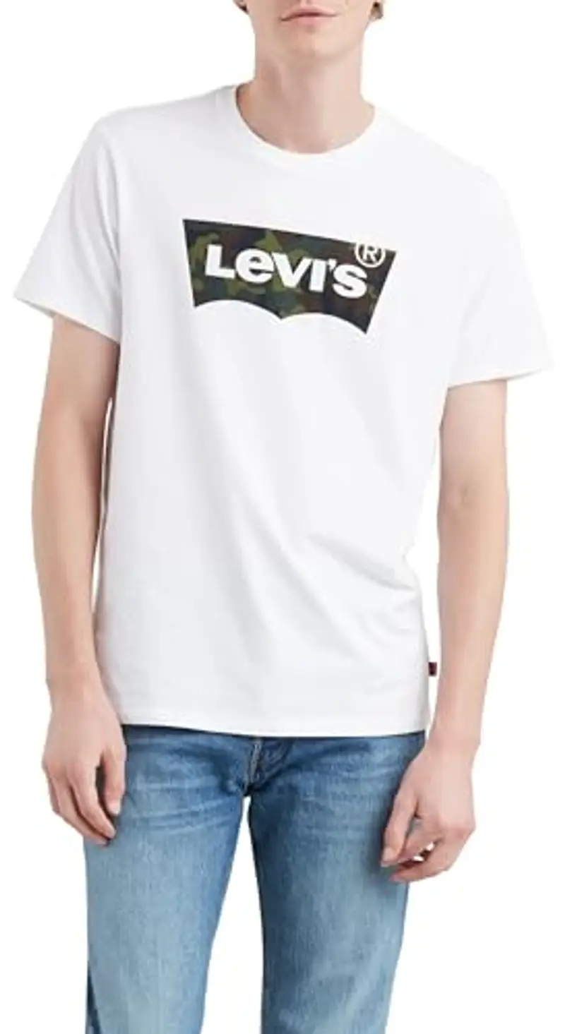 Levi's Housemark Graphic Tee, Uomo, Hm Ssnl Filll White, S