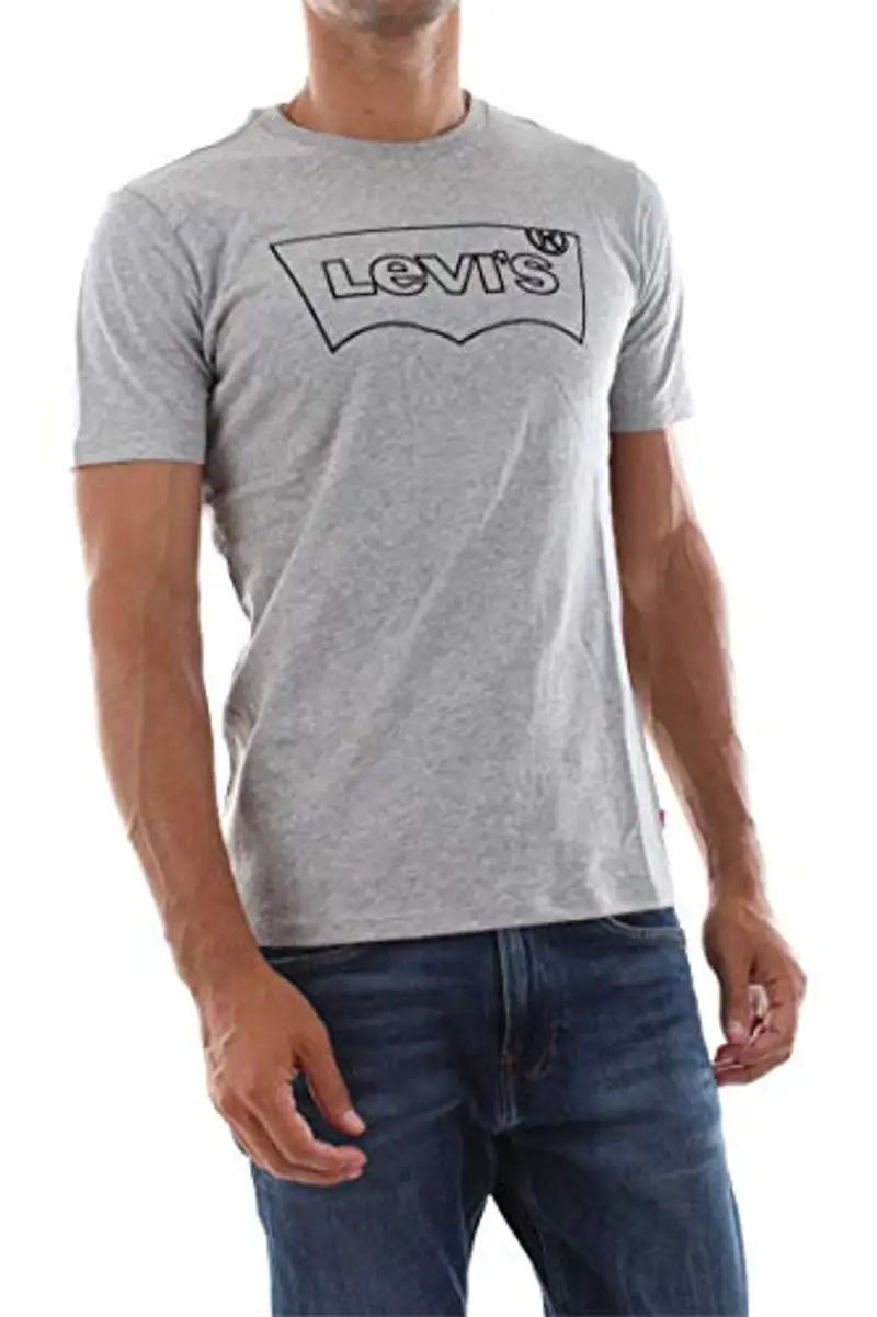 Levi's Housemark Graphic Tee, Uomo, Logo Mid Tone Grey Heather, S