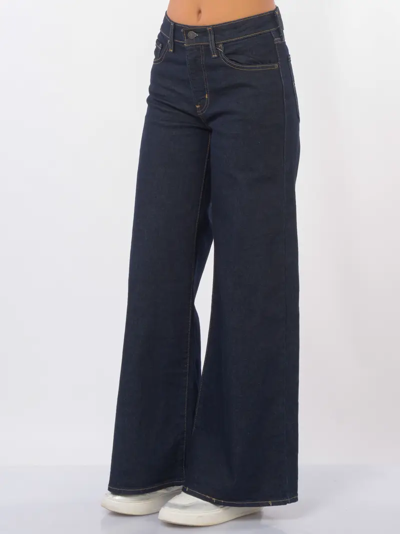 jeans da donna Levi s® 728 High-Rise Wide Leg con impunture Blu