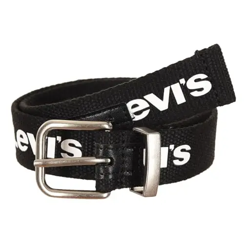 Levi's Kids Levi'S Webbing Belt Cintura Bambini e Ragazzi, Nero, L