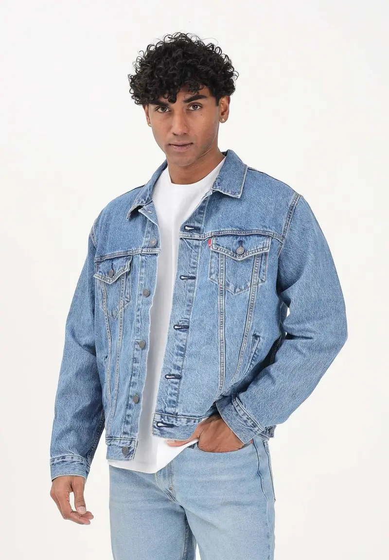 LEVI Giubbotto Trucker in denim medio da uomo miniatura 2