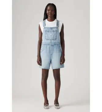 Levi per donna 001UY-0000 Salopette corta blu utility (XXS), Casual, Cotone, Denim, Senza maniche / cinghie