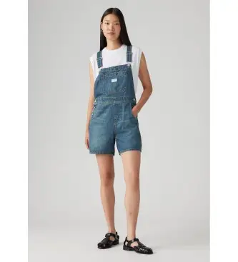 Levi per donna 001UY-0011 Salopette corta blu utility (XS), Casual, Cotone, Denim