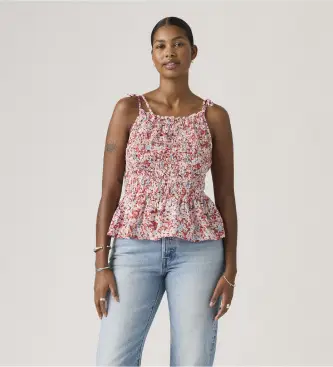 Levi per donna 005EH-0005 Top Monaco multicolore (XS), Casual, Cotone, Floreale, Senza maniche / cinghie