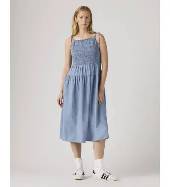 Levi per donna 005HZ-0004 Abito blu Monaco (S), Casual, Cotone, Senza maniche / cinghie