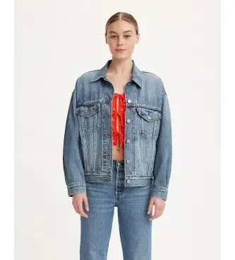 Levi per donna A1743-0046 Giacca blu anni '90 (S), Casual, Cotone, Denim