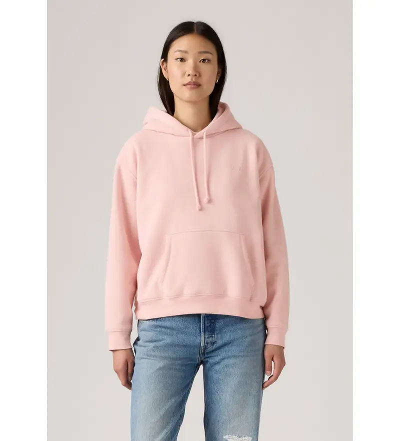 Levi per donna A5943-0028 Felpa con cappuccio rosa per tutti i giorni (XS), Casual, Cotone