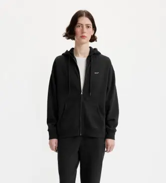 Levi per donna A5945-0003 Felpa nera per tutti i giorni (L), Nero, Casual, Cotone