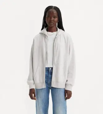 Levi per donna A5945-0004 Felpa grigia per tutti i giorni (L), Casual, Grigio, Cotone