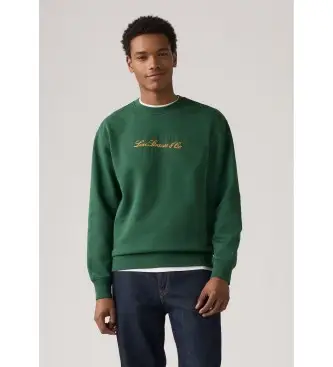 Levi per uomo 38712-0373 Felpa verde rilassata (S), Casual, Cotone