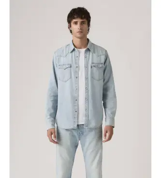 Levi per uomo 85744-0118 Camicia western Barstow Standard Fit, blu (XS), Casual, Cotone, Manica lunga