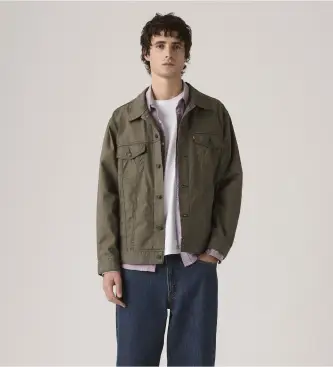 Levi per uomo A5782-0109 Giacca da camionista marrone (S), Casual, Cotone