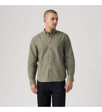 Levi per uomo A7210-0053 Autentica camicia verde (S), Casual, Cotone, Manica lunga