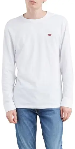 Levi's Long-Sleeve Original Housemark Tee, Uomo, Cotton + Patch White, XL miniatura 2