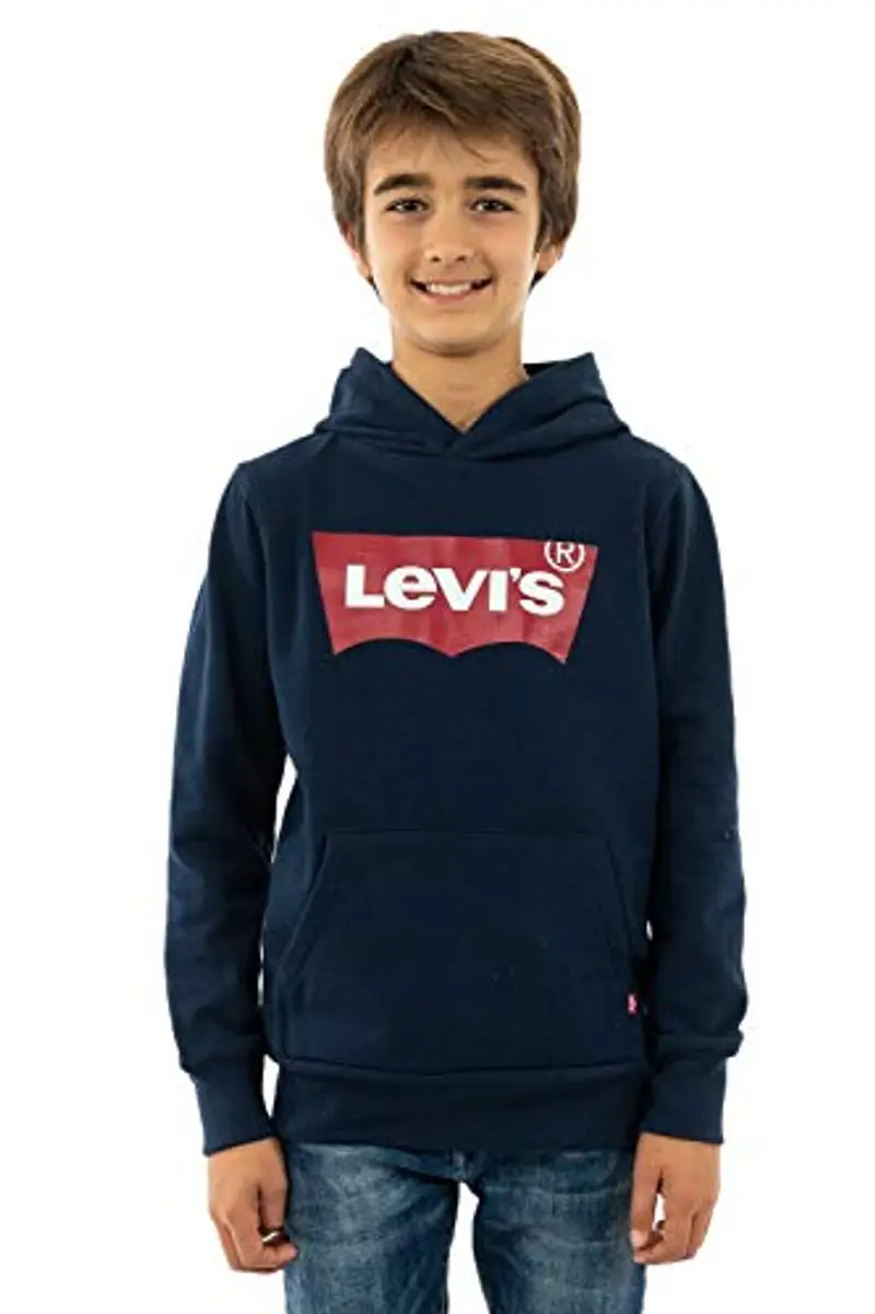 Levi's Lvb Batwing Screenprint Hoodie, Felpa con Cappuccio Bambini e ragazzi, Blu (Dress Blues), 16 anni