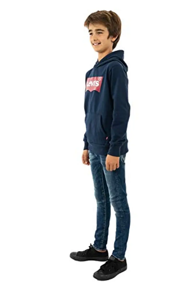 Levi's Lvb Batwing Screenprint Hoodie, Felpa con Cappuccio Bambini e ragazzi, Blu (Dress Blues), 16 anni miniatura 2