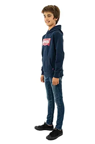 Levi's Lvb Batwing Screenprint Hoodie, Felpa con Cappuccio Bambini e ragazzi, Blu (Dress Blues), 3 anni miniatura 2