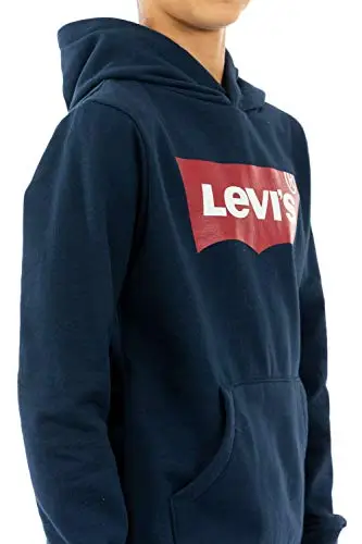 Levi's Lvb Batwing Screenprint Hoodie, Felpa con Cappuccio Bambini e ragazzi, Blu (Dress Blues), 4 anni miniatura 3