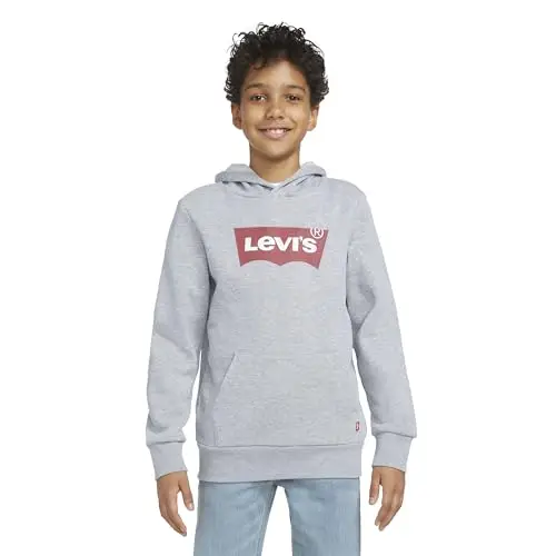 Levi's Lvb Batwing Screenprint Hoodie, Felpa con Cappuccio Bambini e ragazzi, Grigio (Grey Heather), 14 anni