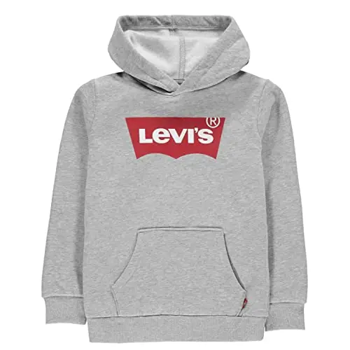 Levi's Lvb Batwing Screenprint Hoodie, Felpa con Cappuccio Bambini e ragazzi, Grigio (Grey Heather), 8 anni